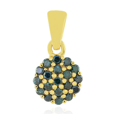Pendentif en argent et Diamant bleu I3