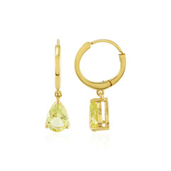 Boucles d'oreilles en argent et Quartz citron