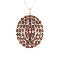 Collier en argent et Grenat du Mozambique