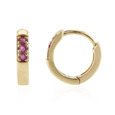 Boucles d'oreilles en argent et Rubis de Birmanie