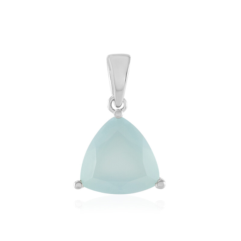 Pendentif Argent 925 Janice Girardi Avec Calcédoine Sculptée, Améthyste Et Perle - Longueur 44,5 Cm