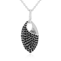 Collier en argent et Spinelle noir