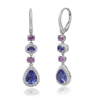 Boucles d'oreilles en or et Tanzanite AAA (CIRARI)