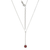 Collier en argent et Grenat du Mozambique