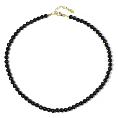 Collier en argent et Tourmaline noire