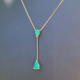 Collier en or et Emeraude de Zambie AAA