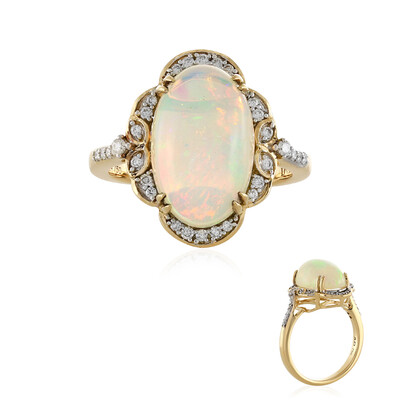 Bague en or et Opale Welo AAA (D'vyere)