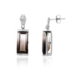 Boucles d'oreilles en argent et Quartz multicolore