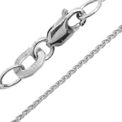 Or blanc 375/1000 - Chaîne maille tressée - 45cm - 1,3 g