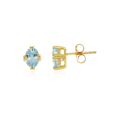 Boucles d'oreilles en argent et Topaze bleu ciel