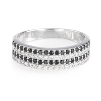 Bague en argent et Spinelle noir