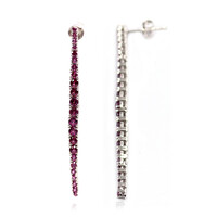Boucles d'oreilles en argent et Grenat Rhodolite