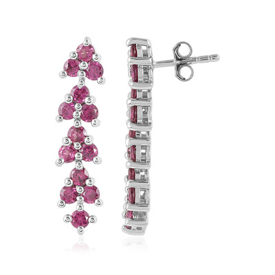 Boucles d'oreilles en argent et Grenat Rhodolite
