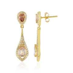 Boucles d'oreilles en argent et Quartz Luna