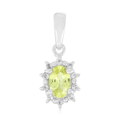 Pendentif en argent et Chrysobéryl du Brésil