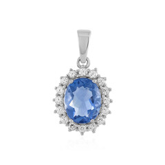 Pendentif en argent et Fluorite à couleur changeante