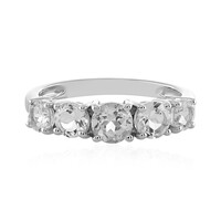Bague en argent et Topaze blanche