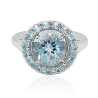 Bague en argent et Topaze bleu ciel