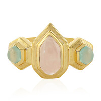Bague en argent et Quartz rose