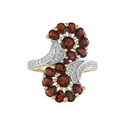 Bague en argent et Grenat du Mozambique