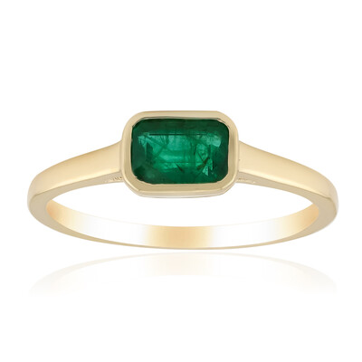 Bague en or et Emeraude de Zambie