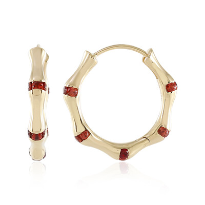 Boucles d'oreilles en or et Rubis de Tanzanie (de Melo)