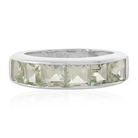 Bague en argent et Améthyste verte