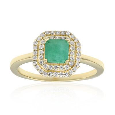 Bague en argent et Emeraude du Brésil