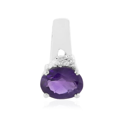 Pendentif en argent et Améthyste de Zambie