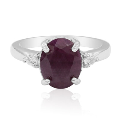 Bague en argent et Rubis