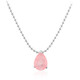 Collier en argent et Quartz rose pastel