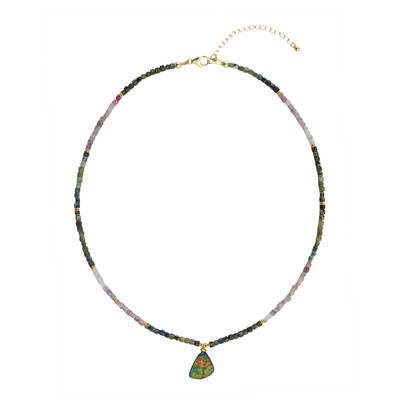 Collier en argent et Ammolite