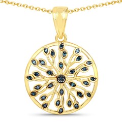 Collier en argent et Diamant bleu PK