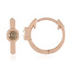 Boucles d'oreilles en or et Diamant champagne SI2