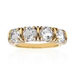 Bague en argent et Topaze blanche