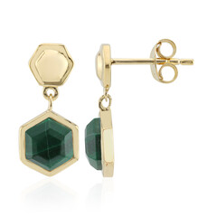 Boucles d'oreilles en argent et Malachite