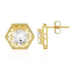 Boucles d'oreilles en argent et Quartz blanc