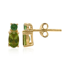 Boucles d'oreilles en argent et Péridot de Birmanie