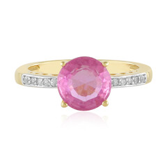 Bague en argent et Saphir rose de Madagascar