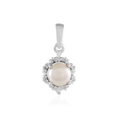 Pendentif en argent et Perle blanche de culture d'eau douce