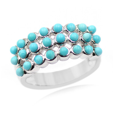 Bague en argent et Turquoise Sleeping Beauty (Anne Bever)