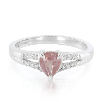 Bague en or et Saphir Padparadscha non chauffé