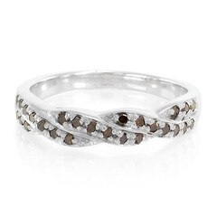 Bague en argent et Diamant fantaisie