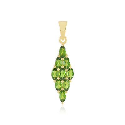 Pendentif en argent et Diopside de Russie