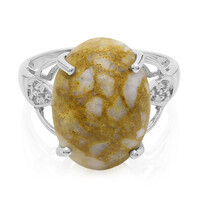Bague en argent et Quartz Dinosaure
