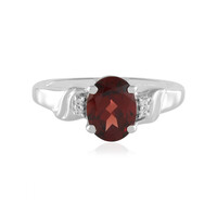 Bague en argent et Grenat du Mozambique