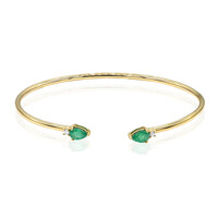 Bracelet en or et Emeraude de Zambie AAA (CIRARI)