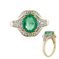 Bague en or et Emeraude de Zambie AAA (D'vyere)