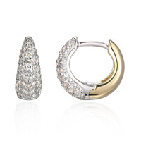 Boucles d'oreilles en argent et Topaze blanche