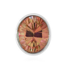 Pendentif en argent et Topaze mystique couleur pêche